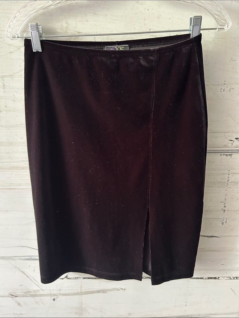 💐🌸 Eye Candy Black Velvet Skirt Size Small Classic Elegant Career Holiday